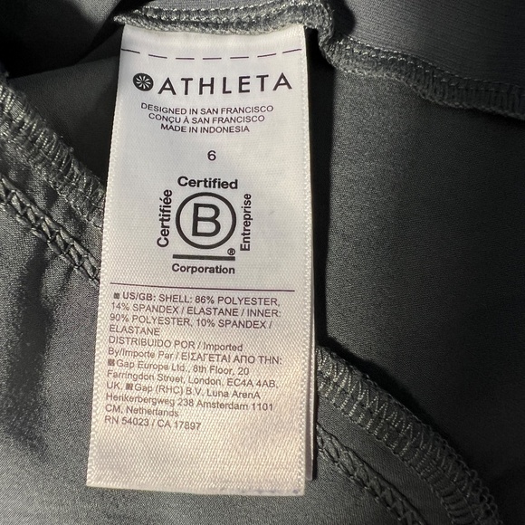 Athleta Skort Size 6 Green Pull On Front Back Pockets 9" Rise - Picture 8 of 8